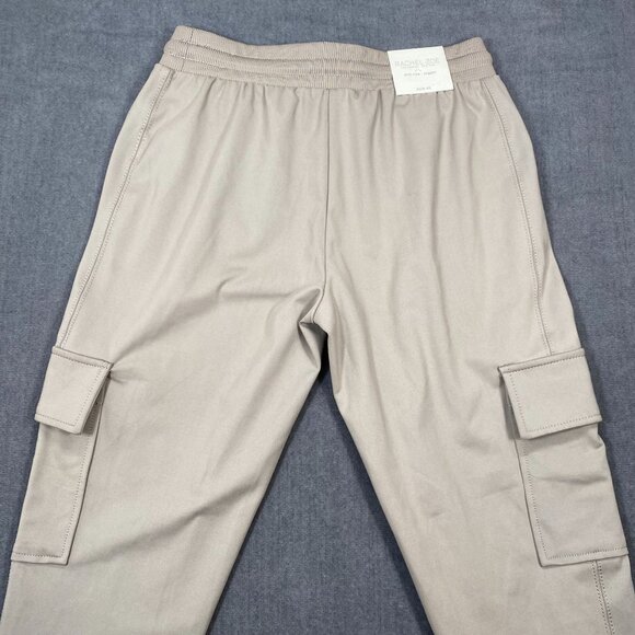 Rachel Zoe Womens XS Taupe Mid-Rise Jogger Pants Pockets Elastic Waist & Cuffs - Picture 3 of 13